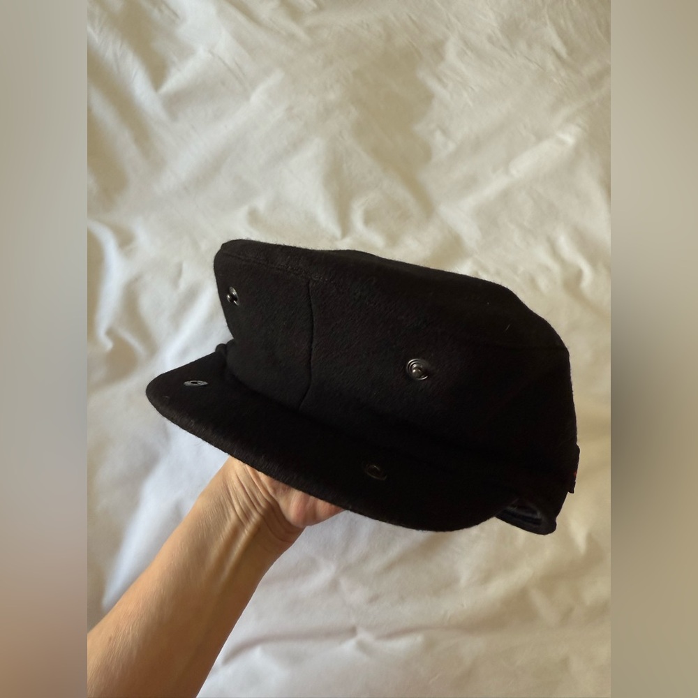 Wigens | SZ 58 (Approximately 23”) Ivy Cap Black Wool Flat Cap Hat Estonia NWT - Picture 5 of 16
